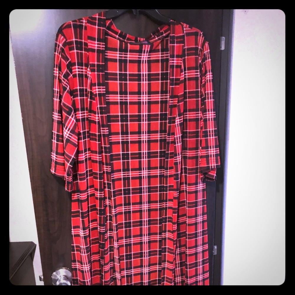 Long Plaid Duster